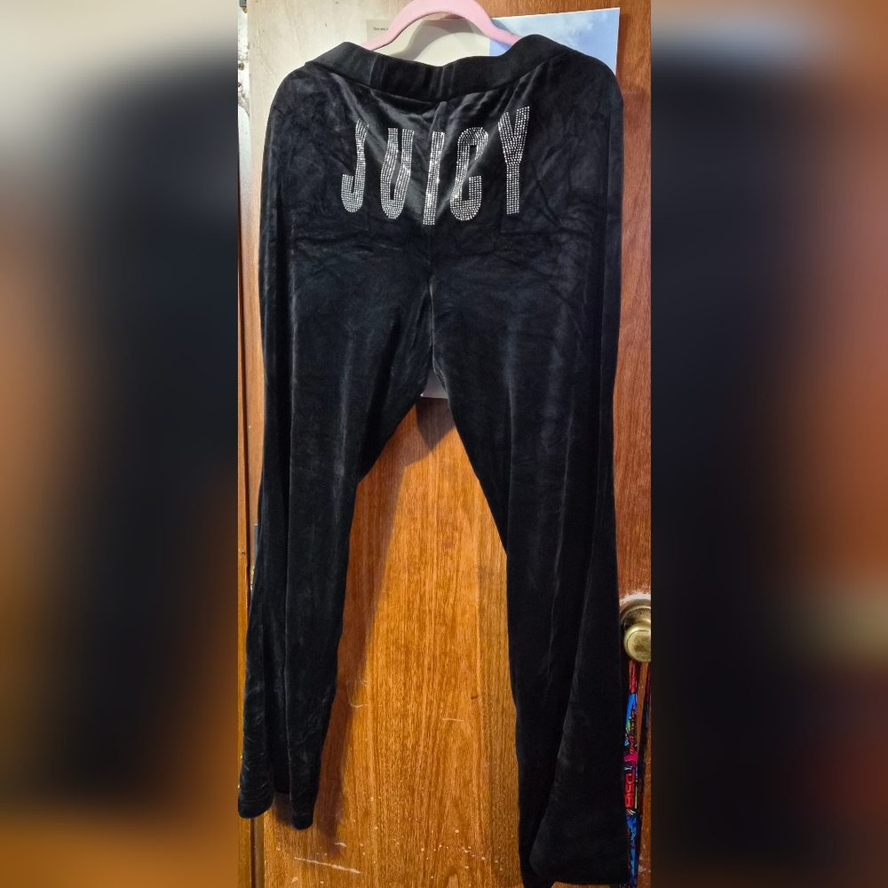 Juicy Couture Black Velour Pants
